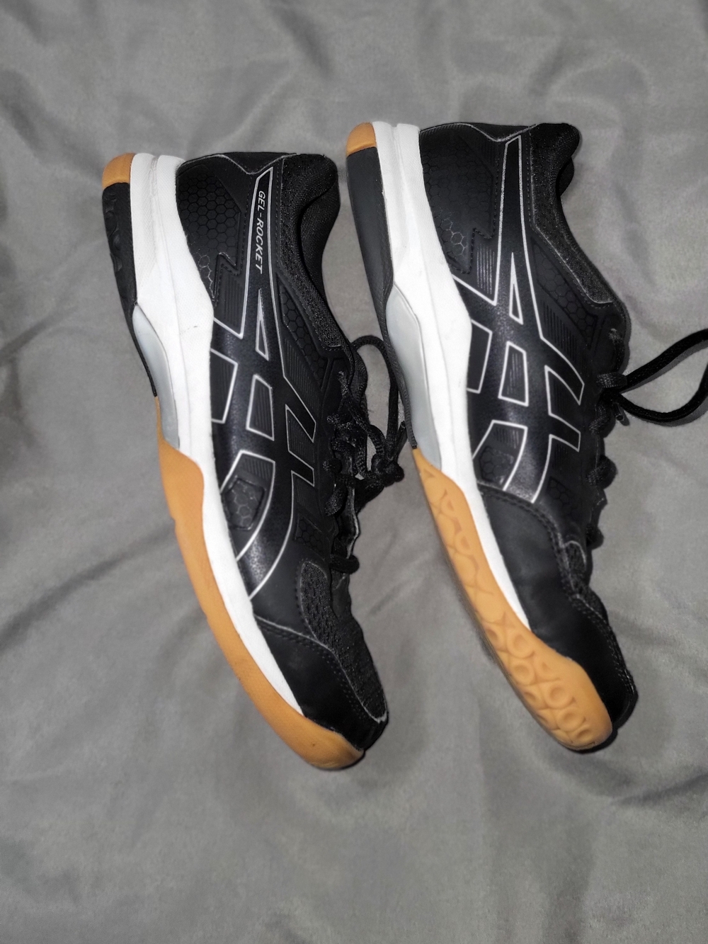 Asics Black Sneakers with Pink Stitching